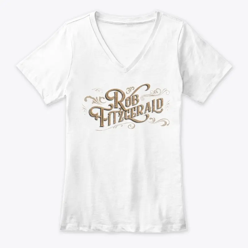 Rob Fitzgerald - Ladies VNeck - White