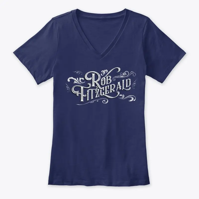 Rob Fitzgerald - Ladies VNeck - Blue